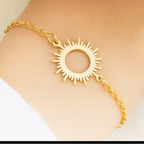Antian Accessories™ Jewelry - Antian Accessories™ Gold Sun Bracelet Minimalist Stainless Steel